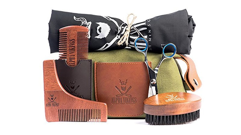 Complete Beard Grooming Kit For Men Care With Canvas Bag