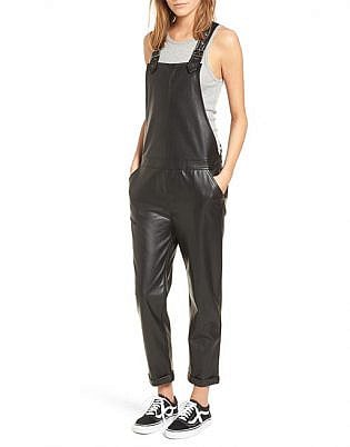 David Lerner Leather Overalls