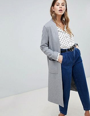 Helene Berman Longline Edge To Edge Wool Blend Duster