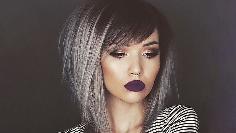 Asymmetrical Bob With Side Swept Bangs