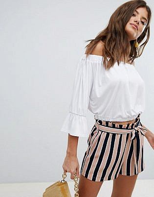 Missguided Bardot Crop Top