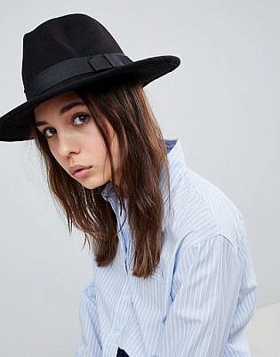 My Accessories Black Adjustable Fedora