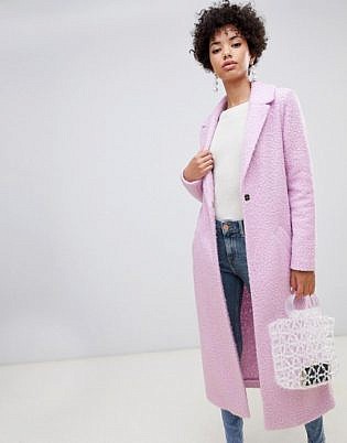 River Island Tailored Coat With Single Fastening In Pink