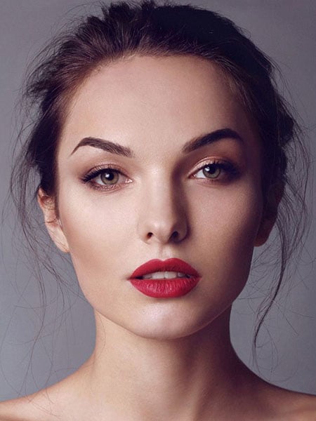 Red Lips Wedding Makeup