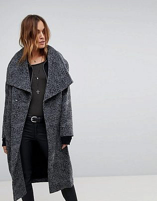 Religion Longline Coat In Leopard