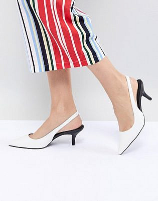 Steve Madden Marks White Kitten Heeled Shoes
