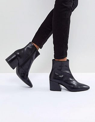 Vagabond Olivia Black Leather Ankle Boot