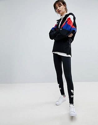 Adidas Originals Adicolor Leggings With Double Trefoil Logo