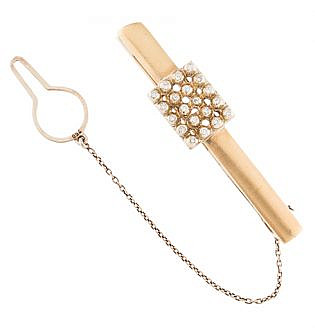 18k Diamond Tie Clip