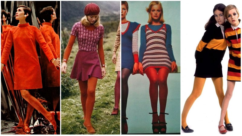 60s Style Coloured Tights