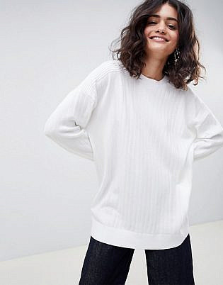 Asos Design Oversize Jumper In Fine Knit