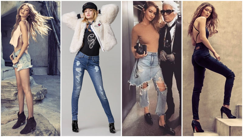 Gigi Hadid Style Ripped Denim