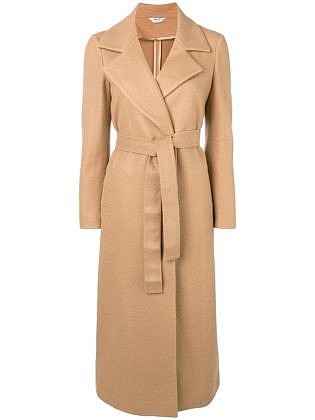 Liu Jo Belted Coat Brown