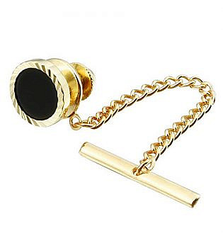 Tie Pin Metal Tie Clip Simple Decorate Gold Hot With Chain Party Shirt Men 