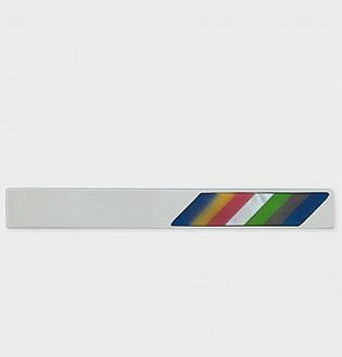 Men's Multi Colour Diagonal Stripe Tie Clip