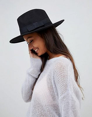 My Accessories Black Adjustable Fedora