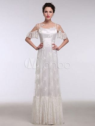 lace shift wedding dress