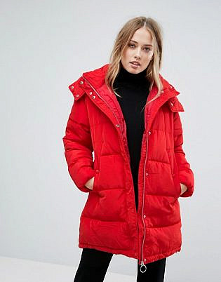 Warehouse Oversized Longline Padded Coat
