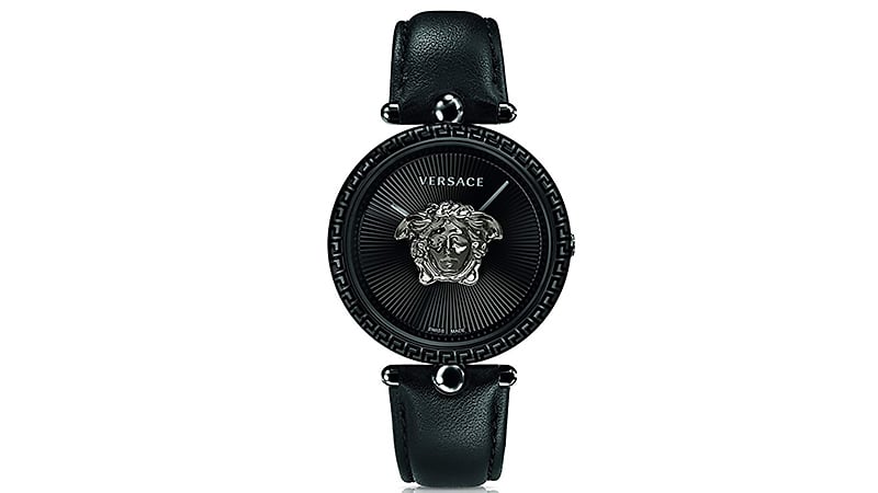 Versace Women's 'palazzo Empire' Swiss Quartz Stainless Steel And Leather Casual Watch