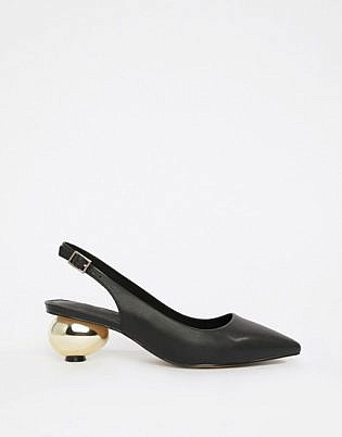 Asos Design Sphere Slingback Ball Heels