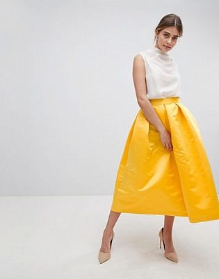 Closet London London Full Prom Sateen Midi Skirt