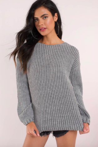 Getting Warmer Grey Sweater