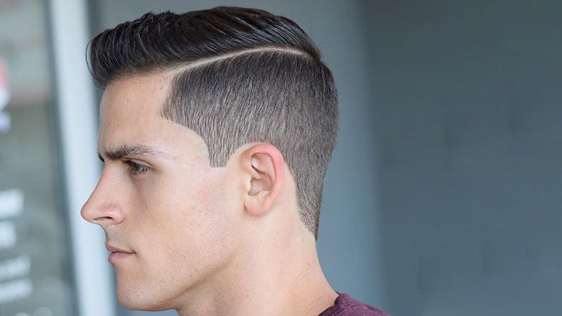 Ivy League Haircut With Hard Part