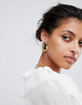 Liars & Lovers Gold & Pearl Statement Stud Earrings