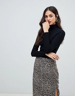 Miss Selfridge Long Sleeve Roll Neck Top