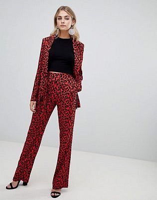 Missguided Tailored Pant In Leopard