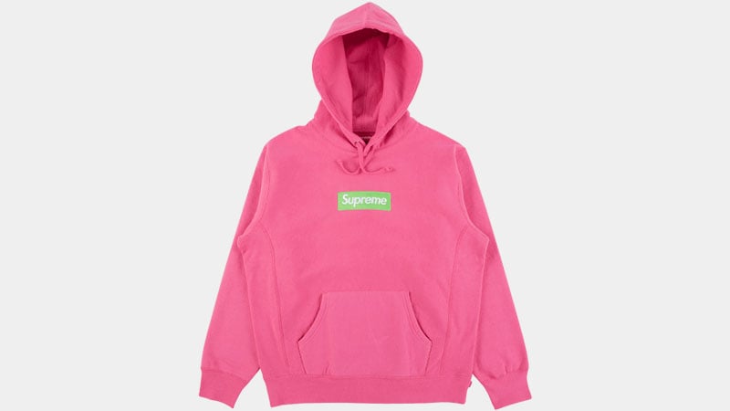 Pink Supreme Hoodie With Box Logo