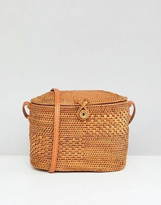 Rock 'n' Rose Straw Basket Bag