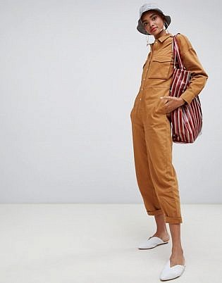 Stradivarius Button Detail Boiler Suit
