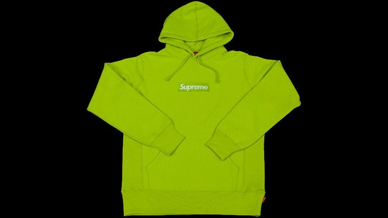 Supreme Acid Green Box Logo Hoodie