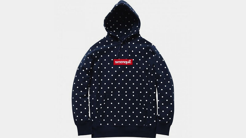 Supreme X comme Des Garçons Polka Dot Box Logo Hoodie