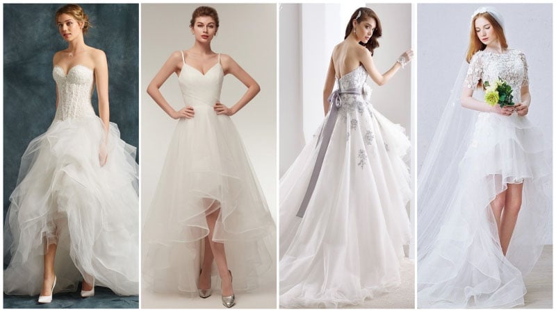Tulle High Low Wedding Dresses