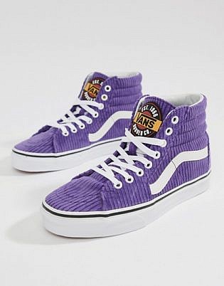 Vans Exclusive Purple Corduroy Sk8 Hi Sneakers