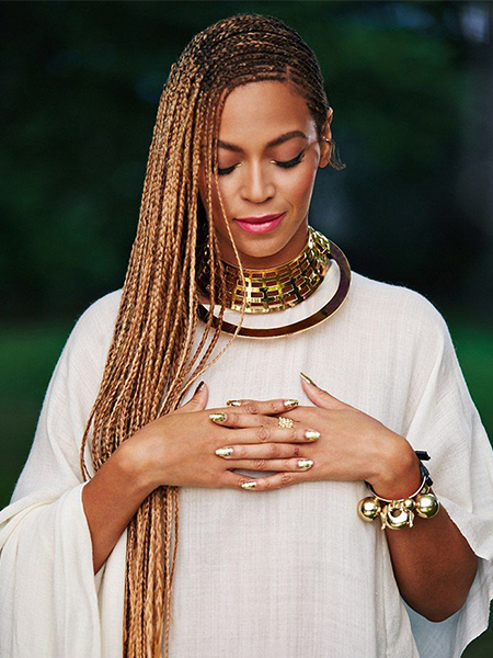 beyonce blonde braids