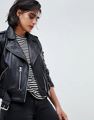 Allsaints Leather Balfern Biker Jacket