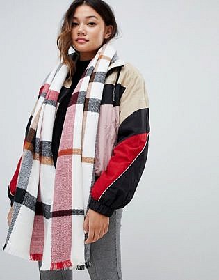 Bershka Checkerboard Scarf