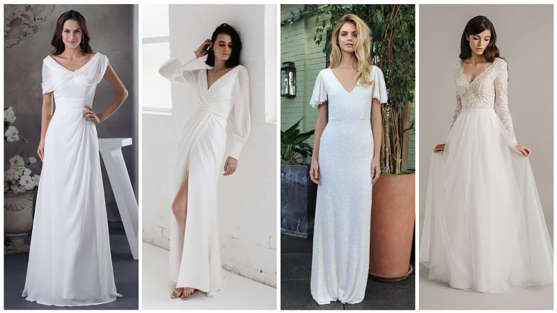 Casual Wedding Dresses With Sleeves