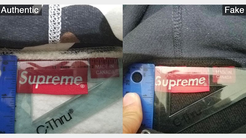 Fake Supreme Hoodie Label