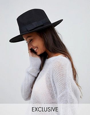 My Accessories Black Adjustable Fedora