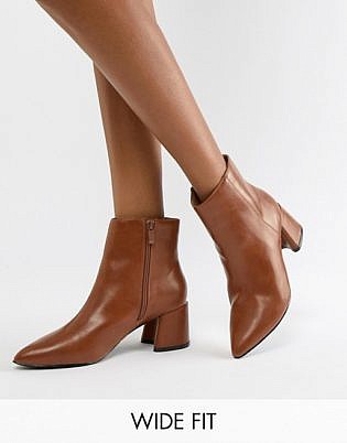 Park Lane Wide Fit Block Heel Ankle Boots