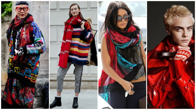 Red Blanket Scarf