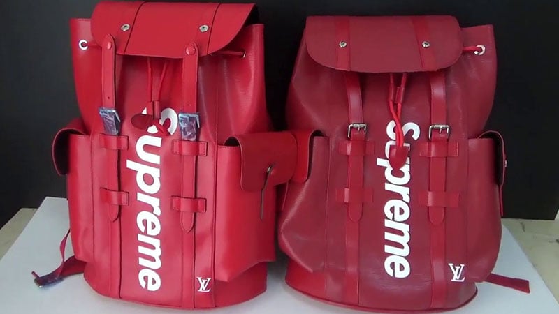 Supreme Real Vs Fake Bag Stitching