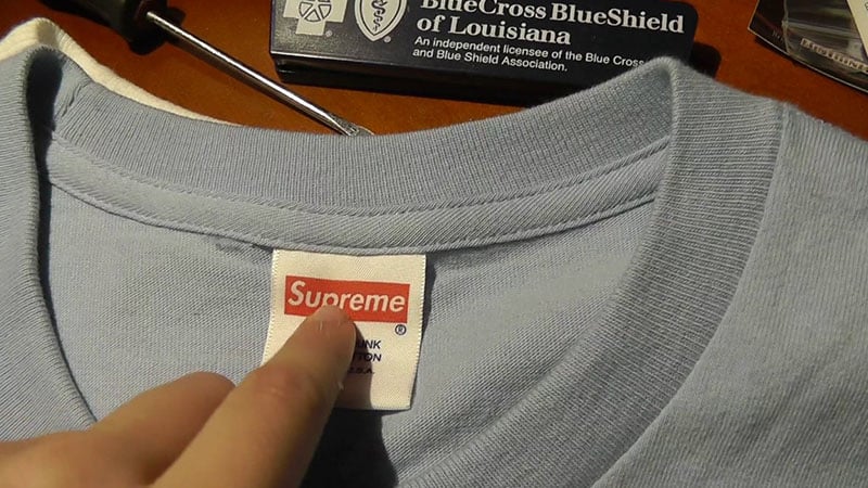 Fake Supreme T Shirt Label