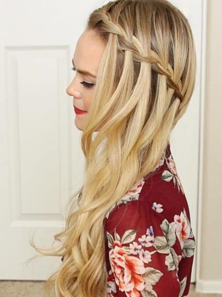 Long Waterfall Braids for women