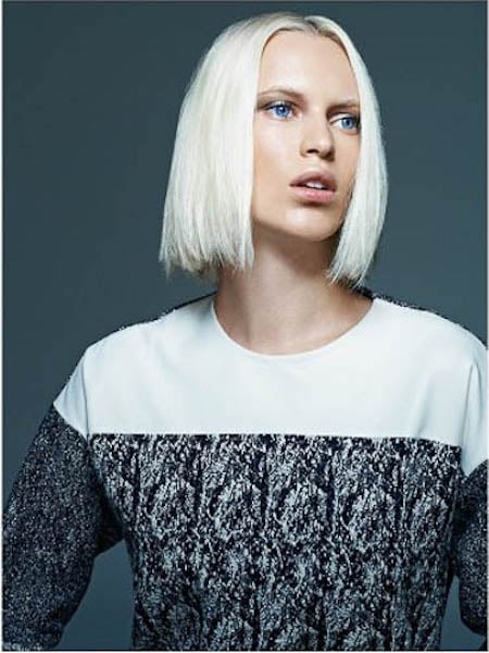 short and straight hairstyle for women