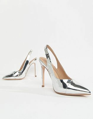 Asos Design Pepper Pointed Slingback High Heels